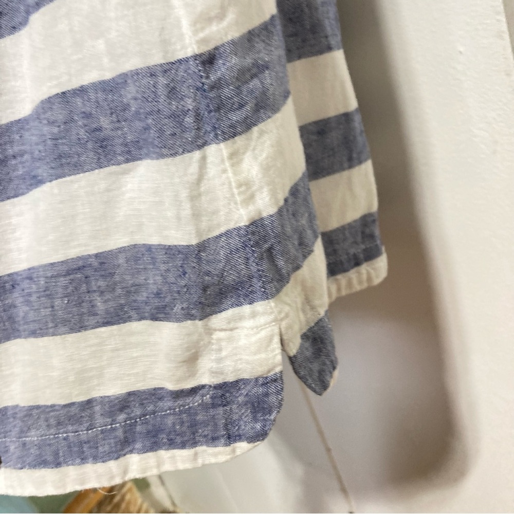 BEACH LUNCH LOUNGE Alina Nautical Stripe Linen Cotton Shift Dress Womens XS - Picture 12 of 13